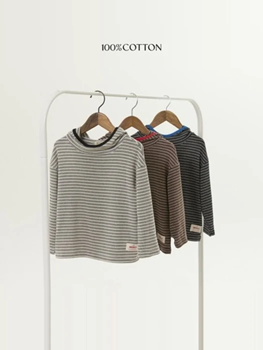 Ruru Stripe Hoodie Tee Ruru Stripe Hoodie Tee by 100 Cotton for Child - catalog view