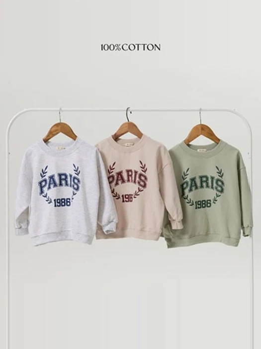 Paris Sweatshirt Paris Sweatshirt by 100 Cotton for Child - catalog view