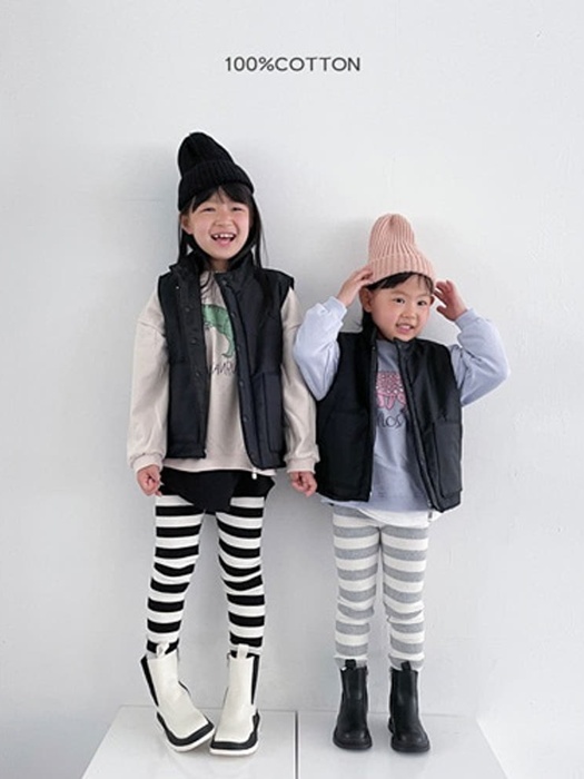 Striped Rib Leggings Striped Rib Leggings by 100 Cotton for Child - catalog view