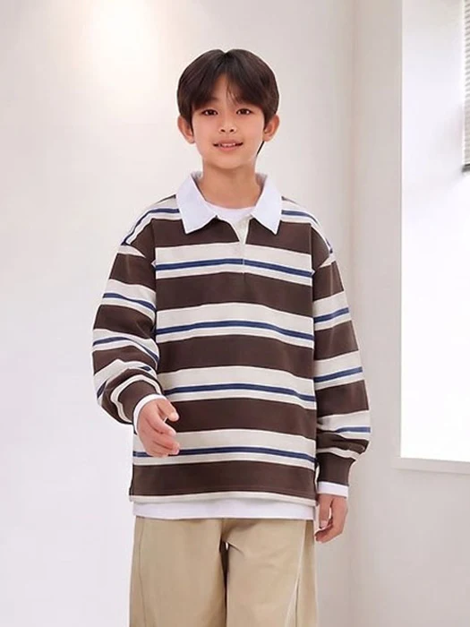 Stripe Collar Tee Stripe Collar Tee by Able# for Child - catalog view