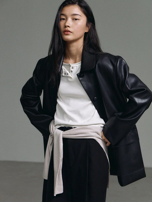Tobaco Leather Jacket by Understanding for Women - catalog view