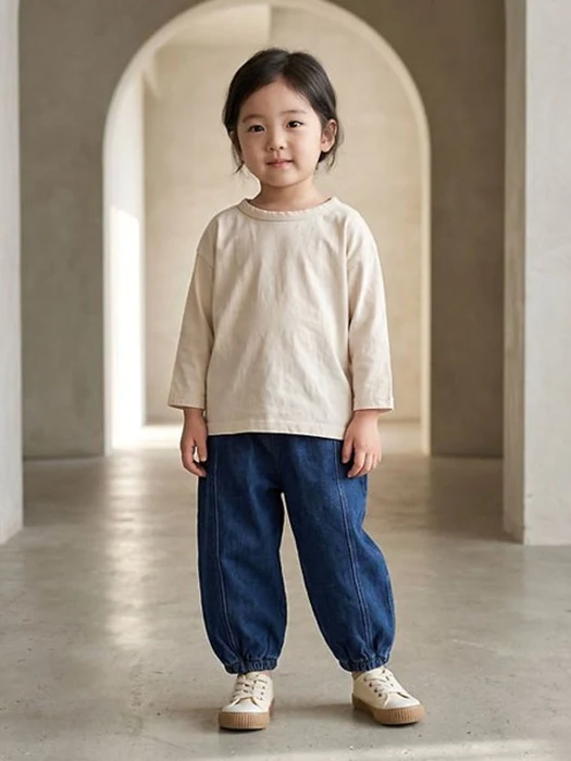 Denim Jogger Pants Denim Jogger Pants by Zizibe for Baby - catalog view