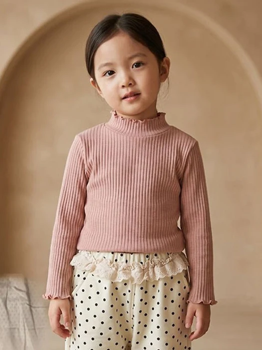 Wave Mock Neck Ribbed Tee by Zizibe for Baby - catalog view