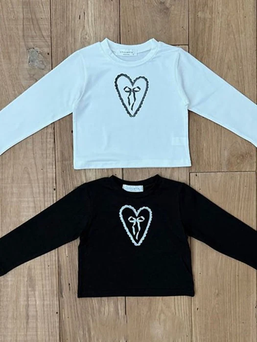 Heart Ribbon Tee by Chouette for Child - catalog view