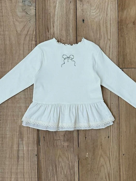 Ribbon Frill Tee by Chouette for Child - catalog view