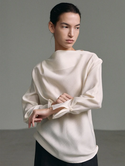Half Neck Unbalance Blouse Half Neck Unbalance Blouse by Understanding for Women - catalog view