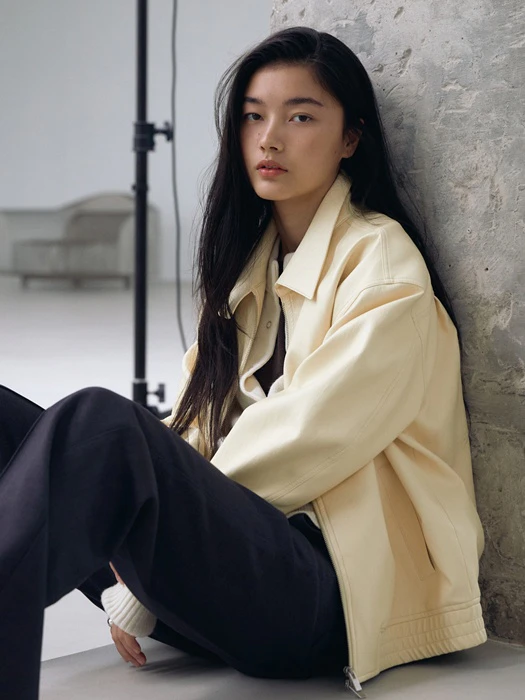 Leather Zip-up Blouson Leather Zip-up Blouson by Understanding for Women - catalog view