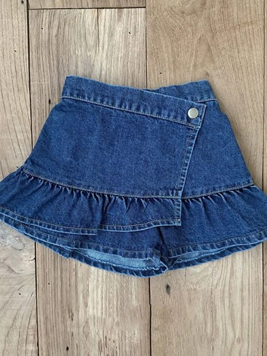 Frill Denim Culottes Frill Denim Culottes by Chouette for Child - catalog view