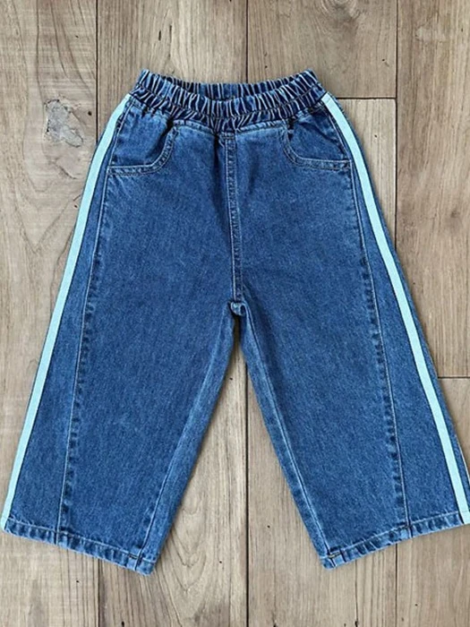 Tape Curved Denim Pants by Chouette for Child - catalog view