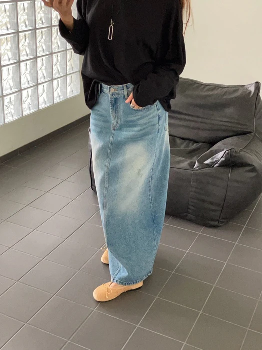 Denim Long Skirt Denim Long Skirt by Made for Women - catalog view