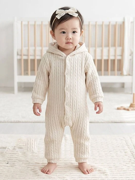 Pognee Knit Hooded Onesie by Zizibe for Baby - catalog view
