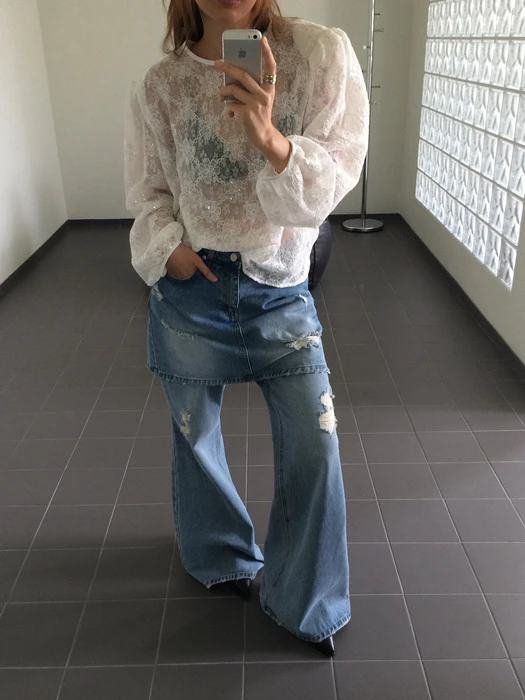 Bread Denim Skirt Pants Bread Denim Skirt Pants by Made for Women - catalog view