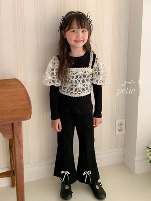 Pearl Ribbon Flare Pants Pearl Ribbon Flare Pants by Petit & Petit for Child - catalog view