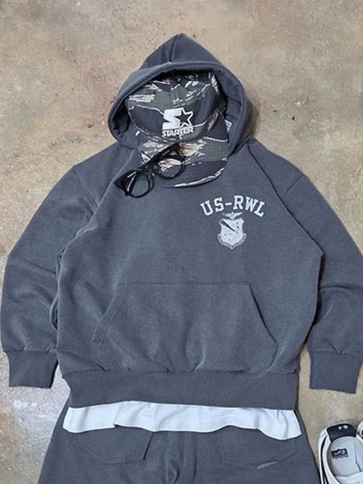 US Hooded Tee-Charcoal by Honeypot for Child - catalog view