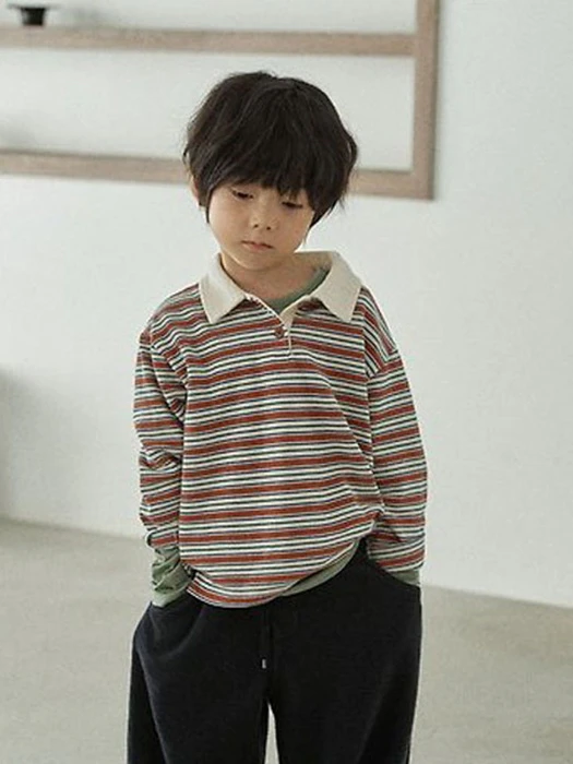 Denver Stripe Collar Tee Denver Stripe Collar Tee by Coycoya for Child - catalog view