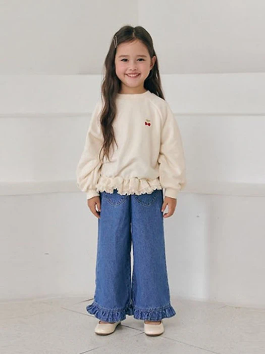Heart Frill Straight Pants Heart Frill Straight Pants by Bbb for Child - catalog view