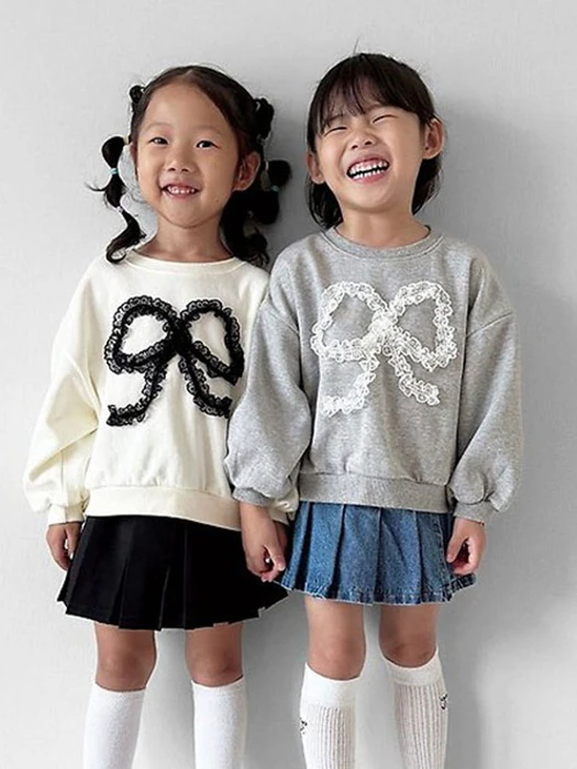 Lace Ribbon Sweatshirt Lace Ribbon Sweatshirt by Hanab for Child - catalog view