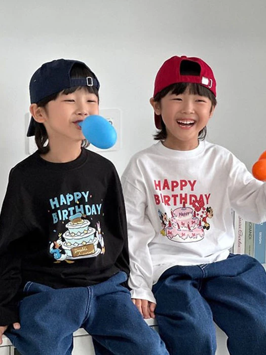 Happy Birthday Tee (Long Sleeve) (mom & dad) Happy Birthday Tee (Long Sleeve) (mom & dad) by Little Rabbit for Mom + child - catalog view