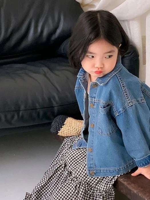 Marron Denim Jacket Marron Denim Jacket by Little Rabbit for Child - catalog view