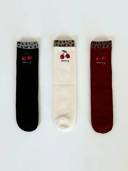 Leopard Cherry Socks Set Leopard Cherry Socks Set by V Bunny for Child - catalog view