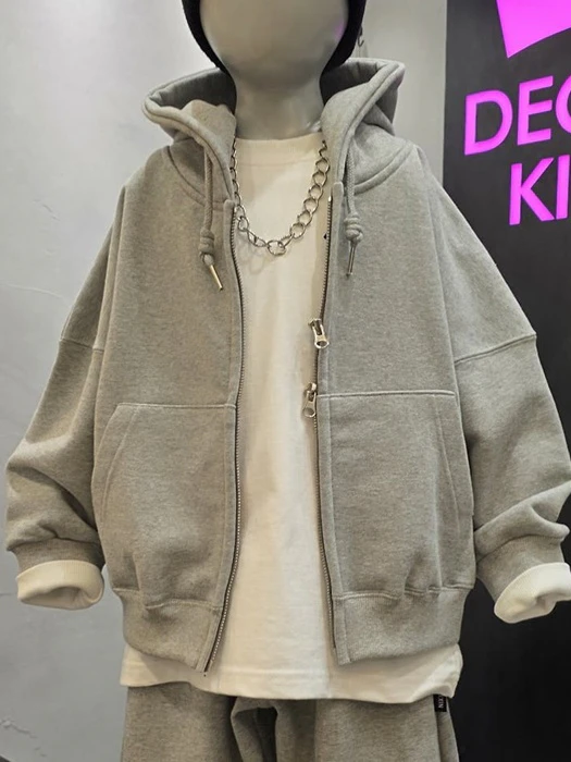 Twin Loose Hood Zip-up by Decide Kids for Child - catalog view