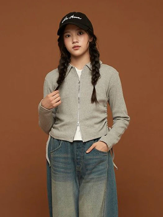 Collar Shirring Zip-up Collar Shirring Zip-up by Seventeen for Child - catalog view