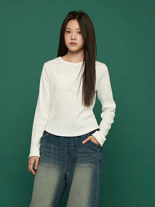 Button Henley Neck Tee Button Henley Neck Tee by Seventeen for Child - catalog view