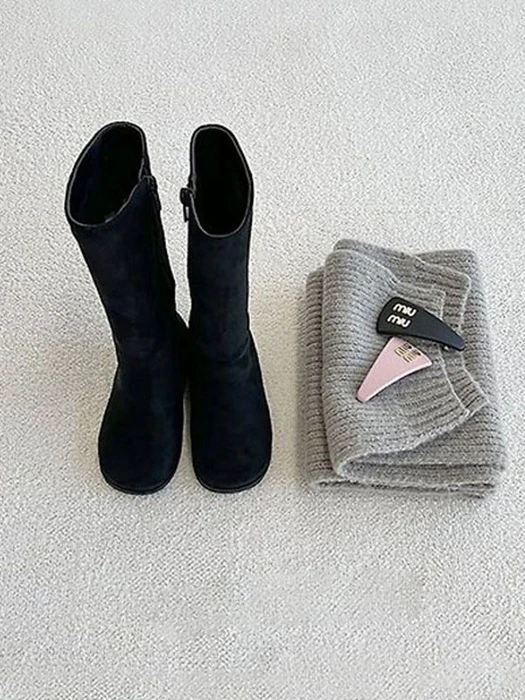 Wavy Suede Long Boots (Fleece Lining) Wavy Suede Long Boots (Fleece Lining) by Namoo & Kids for Child - catalog view