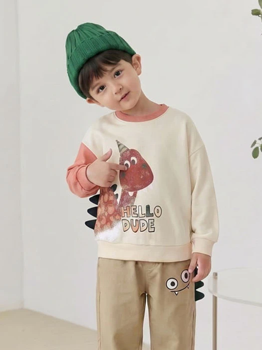 Wappi Horned Dinosaur Tee Wappi Horned Dinosaur Tee by Orange Mom for Child - catalog view