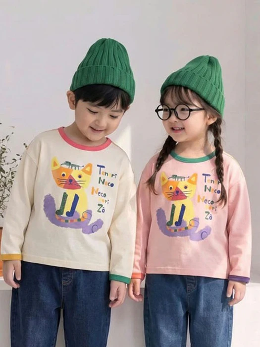 Color Cat Single Tee Color Cat Single Tee by Orange Mom for Child - catalog view