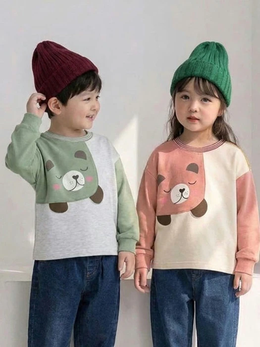 Colorblock Bear Tee Colorblock Bear Tee by Orange Mom for Child - catalog view