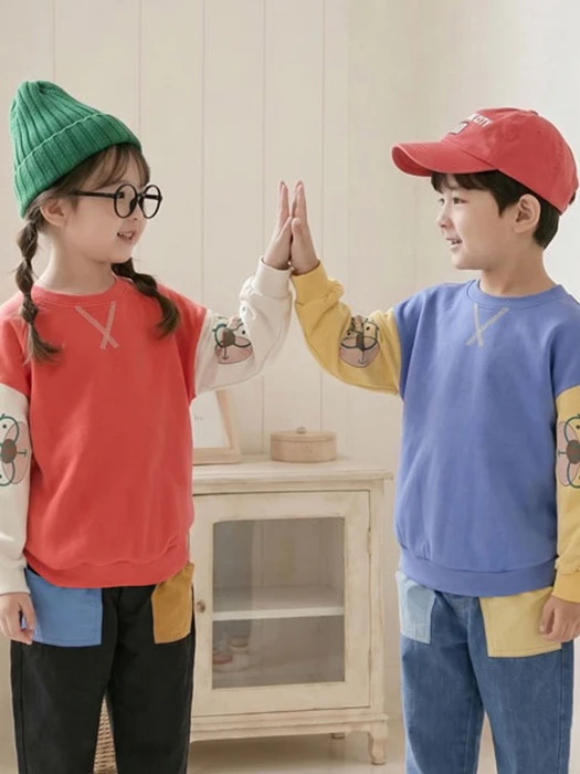 Glasses Tiger Colorblock Tee Glasses Tiger Colorblock Tee by Orange Mom for Child - catalog view