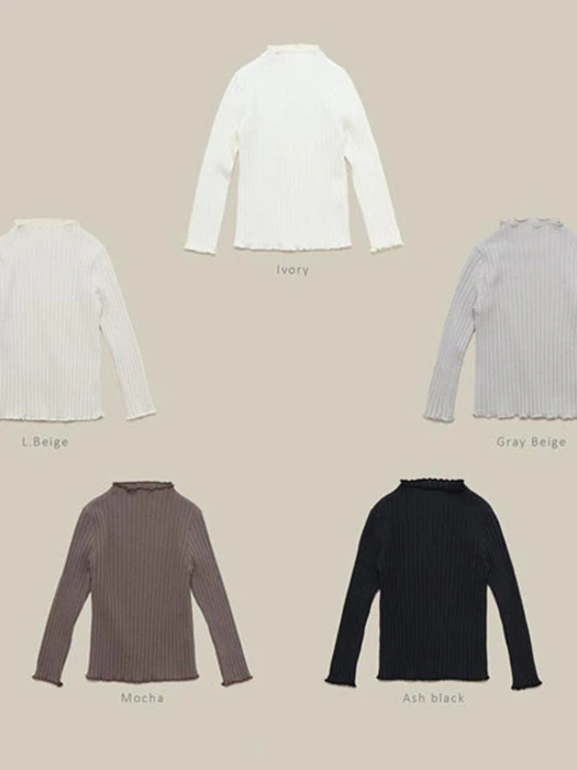 Mock Neck Ribbed Tee – Color Added Mock Neck Ribbed Tee - Color Added by Melmel for Baby - catalog view