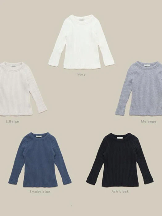 Milk Ribbed Tee – Color Added Milk Ribbed Tee - Color Added by Melmel for Baby - catalog view