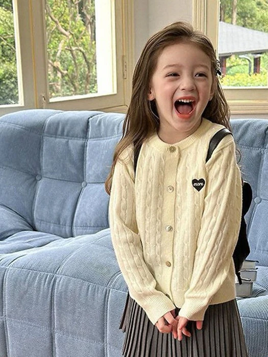 Heart Embroidery Cardigan Heart Embroidery Cardigan by Ante J for Child - catalog view