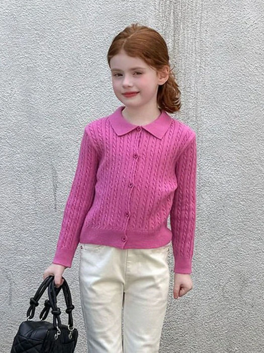 Cable Collar Cardigan Cable Collar Cardigan by Ante J for Child - catalog view
