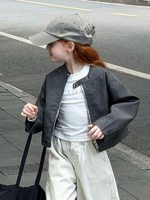 Gemma Classic Leather Jacket Gemma Classic Leather Jacket by Ante J for Child - catalog view
