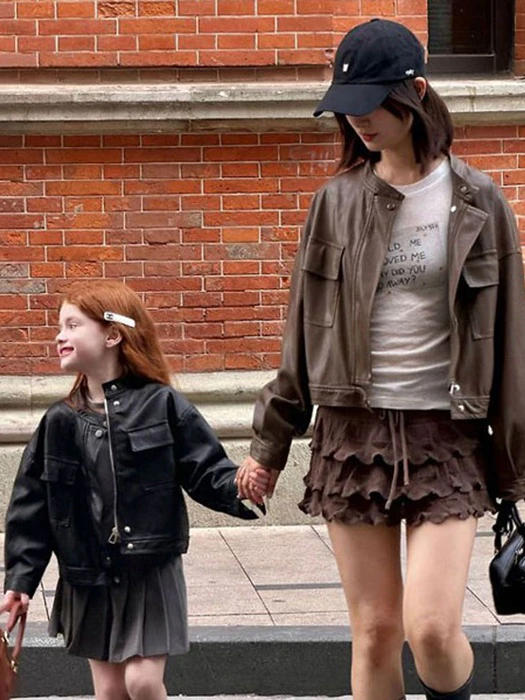 Momo Leather Jacket Momo Leather Jacket by Ante J for Child - catalog view
