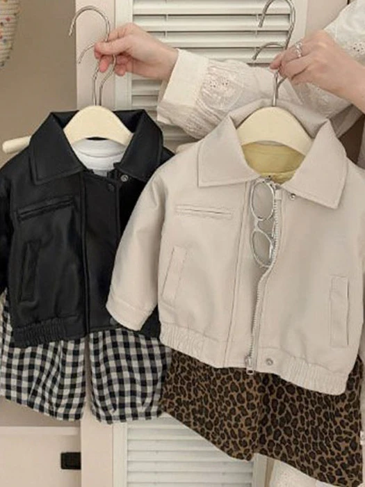 Small Basic Leather Jacket Small Basic Leather Jacket by Ante J for Baby - catalog view