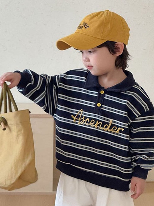 Striped Collar Tee Striped Collar Tee by Ante J for Child - catalog view