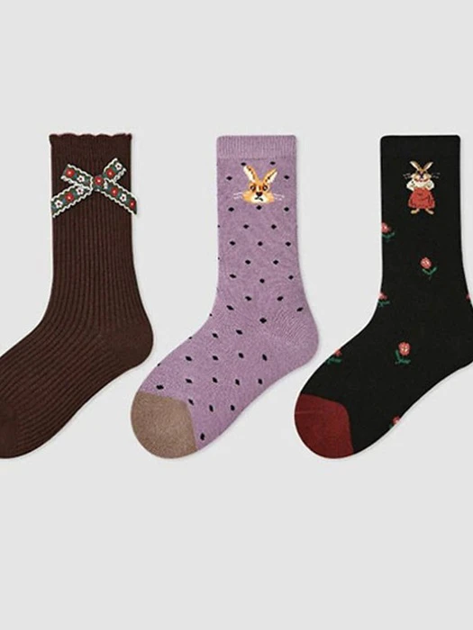 Ribbon Rose Rabbit Socks Set Ribbon Rose Rabbit Socks Set by Ante J for Child - catalog view