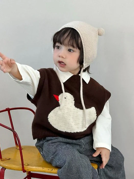 Brown Big Duck Vest Brown Big Duck Vest by Ante J for Baby - catalog view