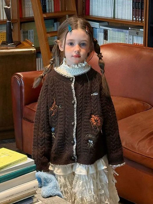 Flower & Bird Embroidery Cardigan Flower & Bird Embroidery Cardigan by Ante J for Child - catalog view