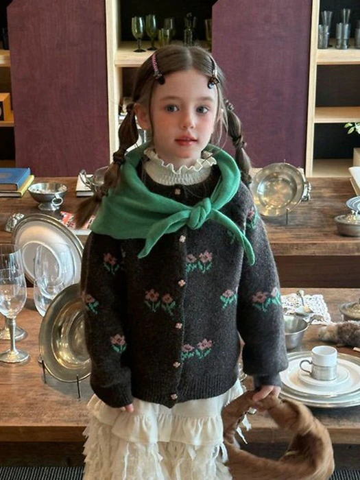 Two Flowers Floral Cardigan Two Flowers Floral Cardigan by Ante J for Child - catalog view