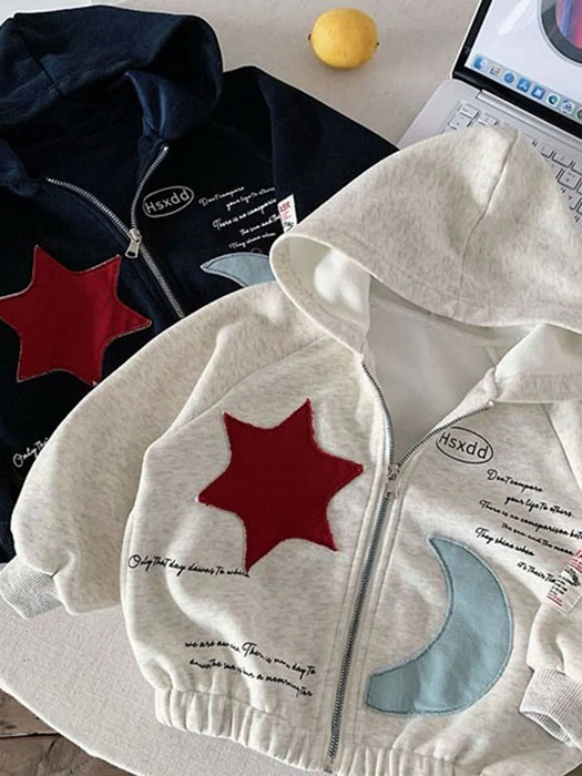 Star & Moon Zip-up Jacket Star & Moon Zip-up Jacket by Ante J for Child - catalog view