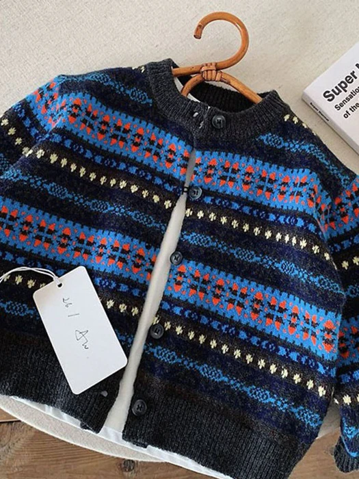 Jacquard Knit Cardigan by Ante J for Child - catalog view