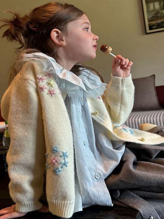 Lewis Flower Cardigan by Ante J for Child - catalog view