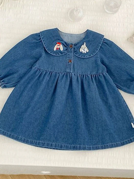 Cute Embroidery Denim Dress Cute Embroidery Denim Dress by Ante J for Baby - catalog view