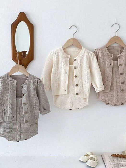 Venice Overalls Suit Cardigan Set by Ante J for Baby - catalog view