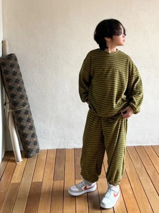 Terry Striped Sweatshirt Terry Striped Sweatshirt by Scoop for Child - catalog view
